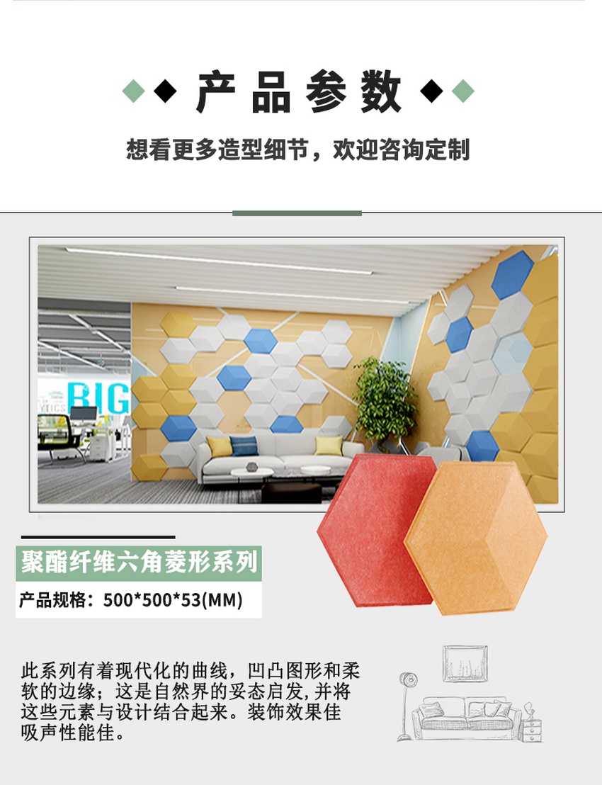 3D聚酯吸音板產品參數-1
